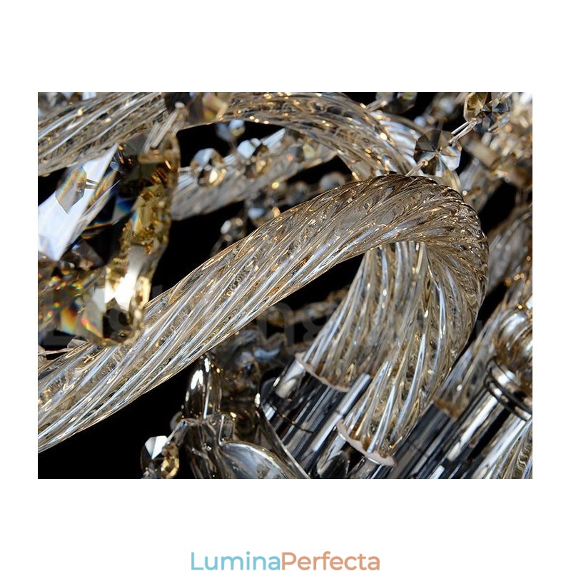 Candelabru modern de cristal K9 retro cu 12 lumini