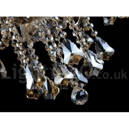 Candelabru modern de cristal K9 retro cu 12 lumini