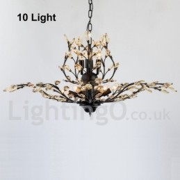 Candelabru pentru pictură din fier din cristal cu lampă de iluminat modernă din cristal