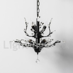 Candelabru pentru pictură din fier din cristal cu lampă de iluminat modernă din cristal