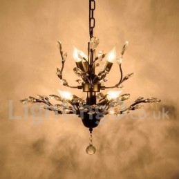 Candelabru pentru pictură din fier din cristal cu lampă de iluminat modernă din cristal