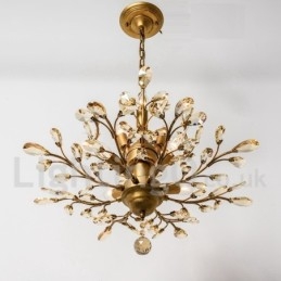 Candelabru pentru pictură din fier din cristal cu lampă de iluminat modernă din cristal