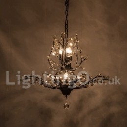 Candelabru pentru pictură din fier din cristal cu lampă de iluminat modernă din cristal