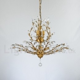 Candelabru pentru pictură din fier din cristal cu lampă de iluminat modernă din cristal