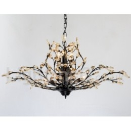 Candelabru pentru pictură din fier din cristal cu lampă de iluminat modernă din cristal