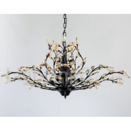 Candelabru pentru pictură din fier din cristal cu lampă de iluminat modernă din cristal