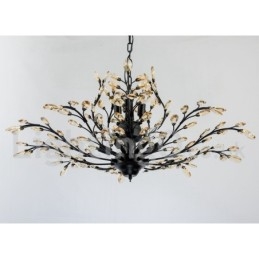 Candelabru pentru pictură din fier din cristal cu lampă de iluminat modernă din cristal