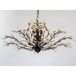 Candelabru pentru pictură din fier din cristal cu lampă de iluminat modernă din cristal