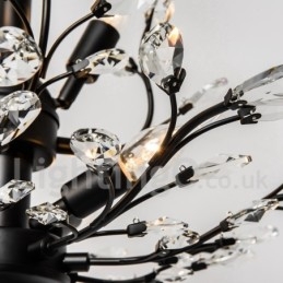 Candelabru pentru pictură din fier din cristal cu lampă de iluminat modernă din cristal