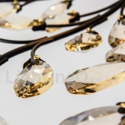 Candelabru pentru pictură din fier din cristal cu lampă de iluminat modernă din cristal