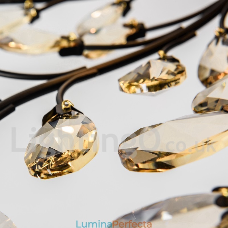 Candelabru pentru pictură din fier din cristal cu lampă de iluminat modernă din cristal