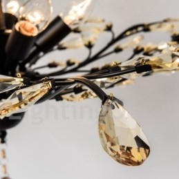 Candelabru pentru pictură din fier din cristal cu lampă de iluminat modernă din cristal