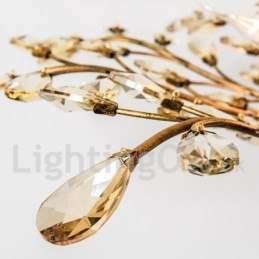 Candelabru pentru pictură din fier din cristal cu lampă de iluminat modernă din cristal