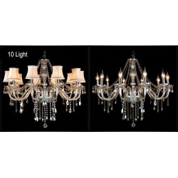 Lumânare de culoare coniac Candelabru de cristal K9 mare cu nuanțe