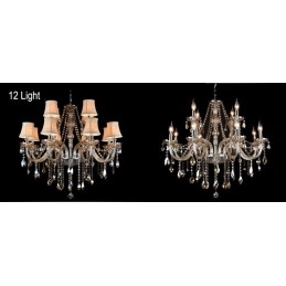 Lumânare de culoare coniac Candelabru de cristal K9 mare cu nuanțe