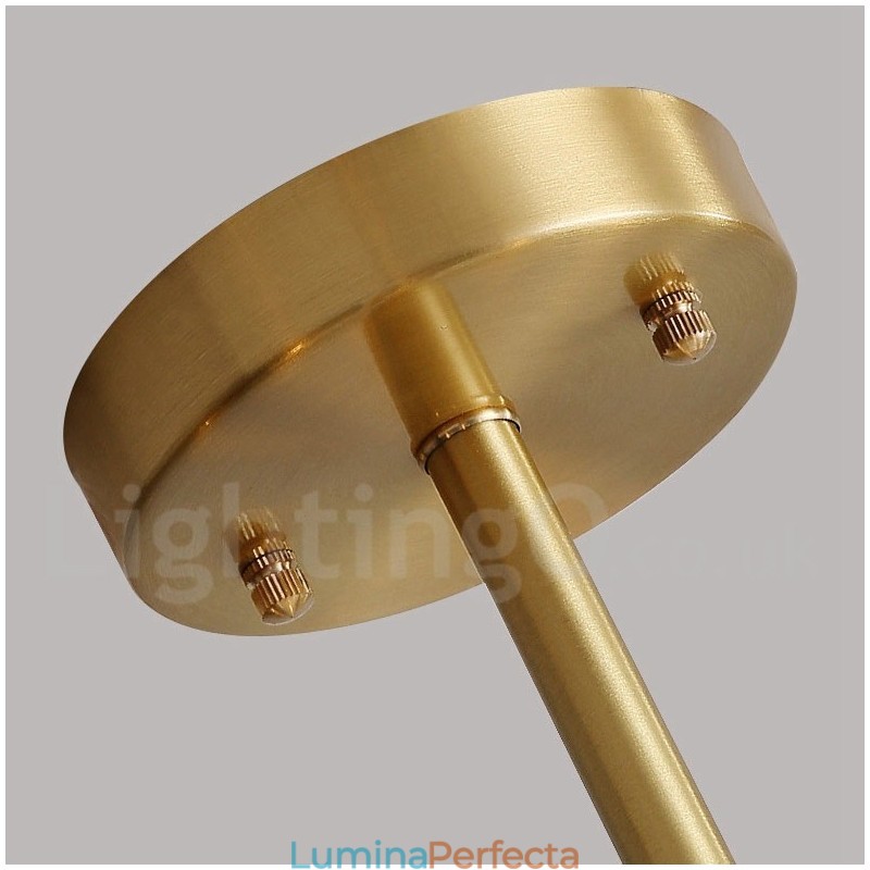 Candelabru rotativ din alamă pură Rustic Lodge cu nuanțe acrilice