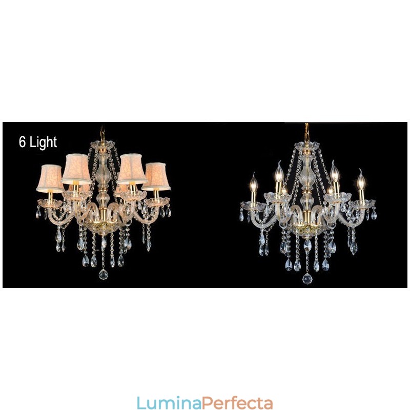 Lumanare de culoare aurie Candelabru mare din cristal K9 cu nuante