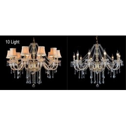 Lumanare de culoare aurie Candelabru mare din cristal K9 cu nuante