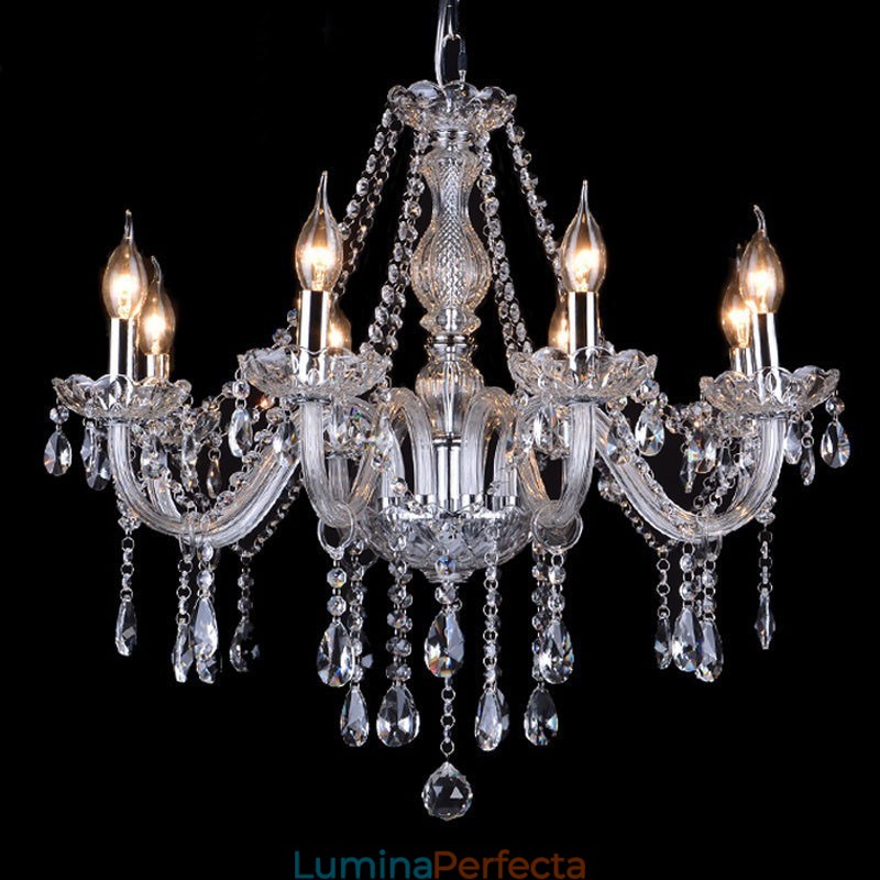 Clear Candle Candelabru mare din cristal K9 cu nuante