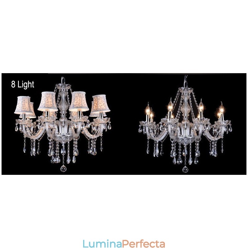 Clear Candle Candelabru mare din cristal K9 cu nuante