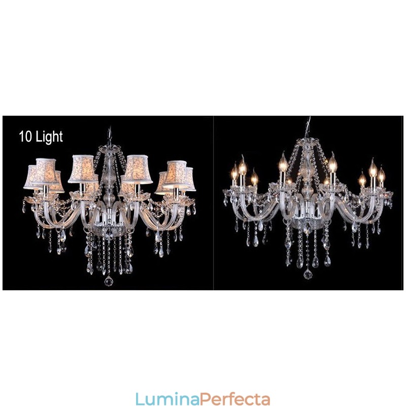Clear Candle Candelabru mare din cristal K9 cu nuante