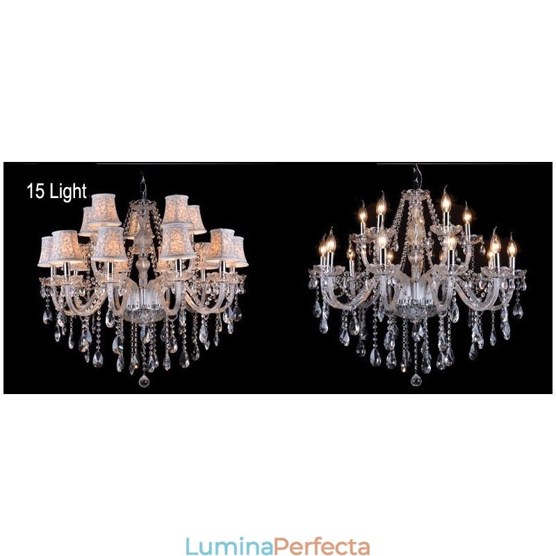Clear Candle Candelabru mare din cristal K9 cu nuante