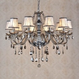 Lumanare de culoare gri Candelabru mare din cristal K9 cu nuante