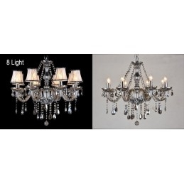 Lumanare de culoare gri Candelabru mare din cristal K9 cu nuante