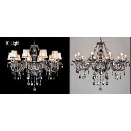 Lumanare de culoare gri Candelabru mare din cristal K9 cu nuante