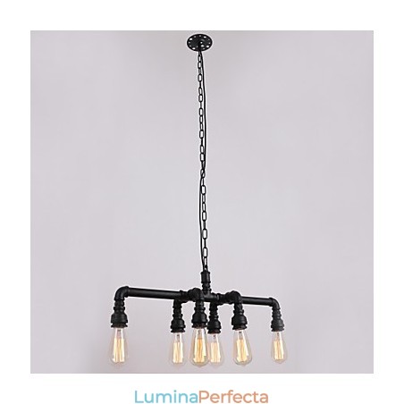 Pipe de apă Placare retro 6Light Pictură Pandantiv