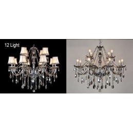 Lumanare de culoare gri Candelabru mare din cristal K9 cu nuante