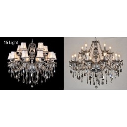 Lumanare de culoare gri Candelabru mare din cristal K9 cu nuante