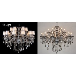 Lumanare de culoare gri Candelabru mare din cristal K9 cu nuante