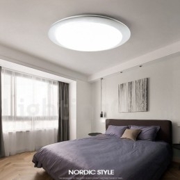 Plafoniere super subțiri cu o grosime de 4 cm, reglabile, în stil nordic modern și contemporan, cu abajur din acril, cu telecomandă, pot fi folosite și ca lampă de perete