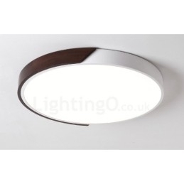 Plafoniere retro din lemn de culoare nuc, ultra subțiri, rotunde, reglabile, cu montare încastrabilă, cu umbră acrilică, pot fi, de asemenea, folosite ca lampă de perete