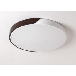 Plafoniere retro din lemn de culoare nuc, ultra subțiri, rotunde, reglabile, cu montare încastrabilă, cu umbră acrilică, pot fi, de asemenea, folosite ca lampă de perete