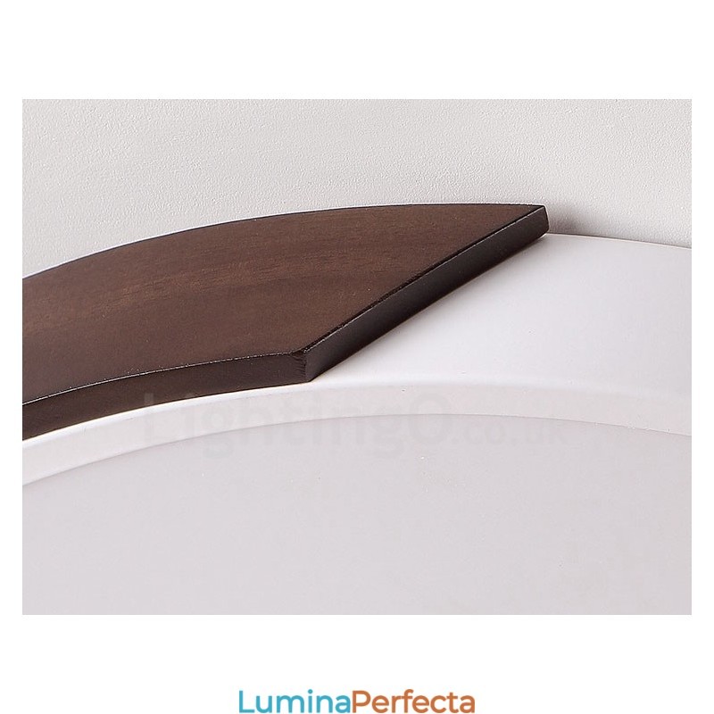 Plafoniere retro din lemn de culoare nuc, ultra subțiri, rotunde, reglabile, cu montare încastrabilă, cu umbră acrilică, pot fi, de asemenea, folosite ca lampă de perete