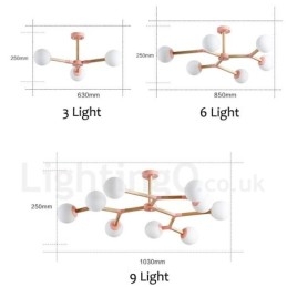 Candelabru molecular din lemn nordic modern de fasole magică cu abajururi din sticlă