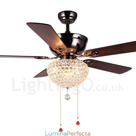 Ventilator de tavan cu telecomandă retro din lemn în stil american de 132 cm (52") cu umbră de cristal Motor cupru pur mut Ventilator de tavan cu telecomandă retro din lemn în stil american de 132 cm (52") cu umbră de cristal Motor cupru pur mut