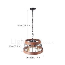 Candelabru din lemn de epocă cu 3 lumini, iluminat liniar din lemn pentru mansardă industrială