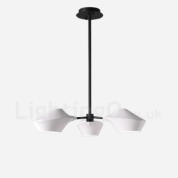 Candelabru liniar retro 3 lumini cu nuanțe acrilice în aer liber Garaj