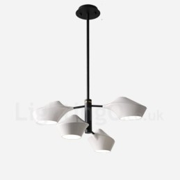 Candelabru retro liniar pe două niveluri 4 lumini cu nuanțe acrilice Garaj în aer liber