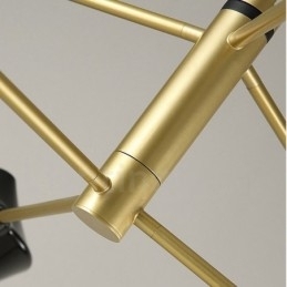 Candelabru retro liniar pe două niveluri 4 lumini cu nuanțe acrilice Garaj în aer liber