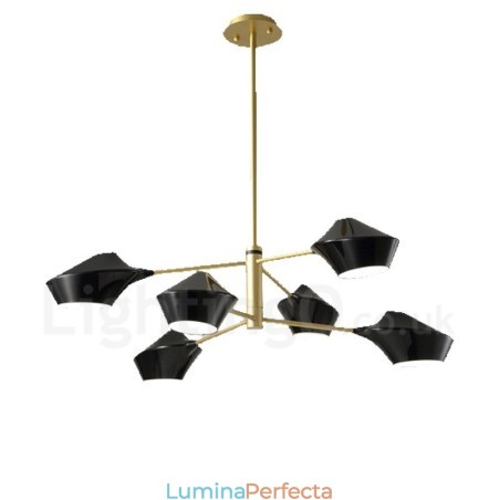 Candelabru retro liniar cu 2 niveluri multicolore 6 lumini cu nuante acrilice Garaj exterior Candelabru retro liniar cu 2 niveluri multicolore 6 lumini cu nuante acrilice Garaj exterior