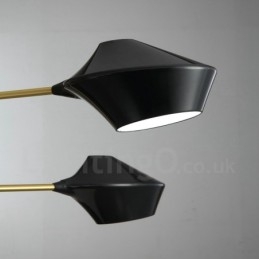 Candelabru retro liniar cu 2 niveluri multicolore 6 lumini cu nuante acrilice Garaj exterior