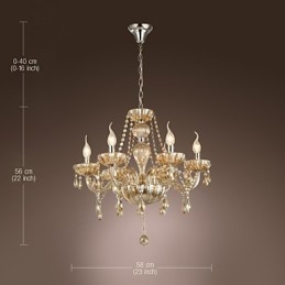 Candelabru tradițional din sticlă galvanizată cu cristal