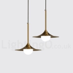 Lampă suspendată cu 1 lumină industrială, în stil mini, galvanizat, vopsit, cu abajur din sticlă