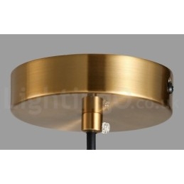 Lampă suspendată cu 1 lumină industrială, în stil mini, galvanizat, vopsit, cu abajur din sticlă