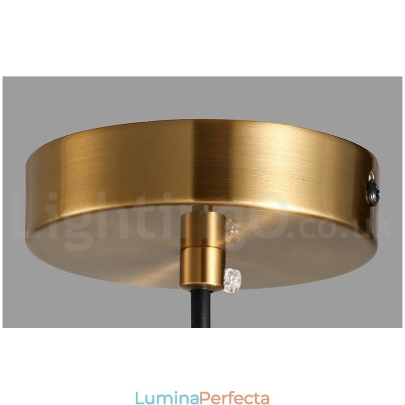 Lampă suspendată cu 1 lumină industrială, în stil mini, galvanizat, vopsit, cu abajur din sticlă