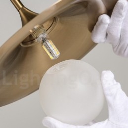 Lampă suspendată cu 1 lumină industrială, în stil mini, galvanizat, vopsit, cu abajur din sticlă